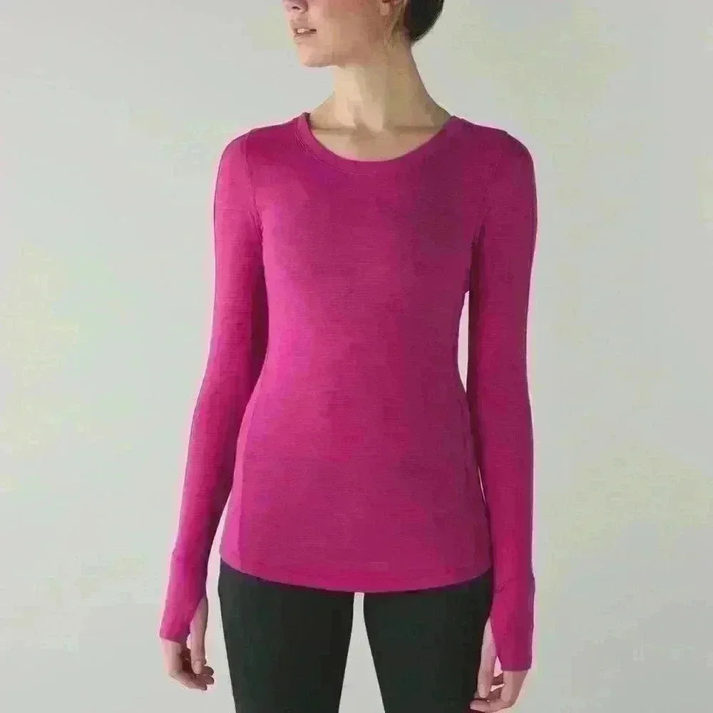 Lululemon 5 Mile Long Sleeve shirt size 4 
Raspberry